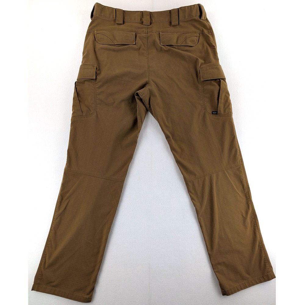 5.11 Tactical Mens 36x34 Brown Ripstop Cargo Utility Work Pants 36x31 Actual - Picture 2 of 15